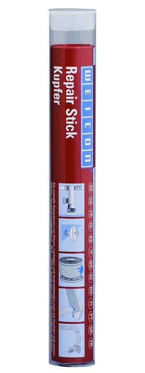 WEICON Repair Stick Copper铜修补胶棒固化非常快速,可以用于修补裂缝、孔洞以及潮湿环境的泄露!